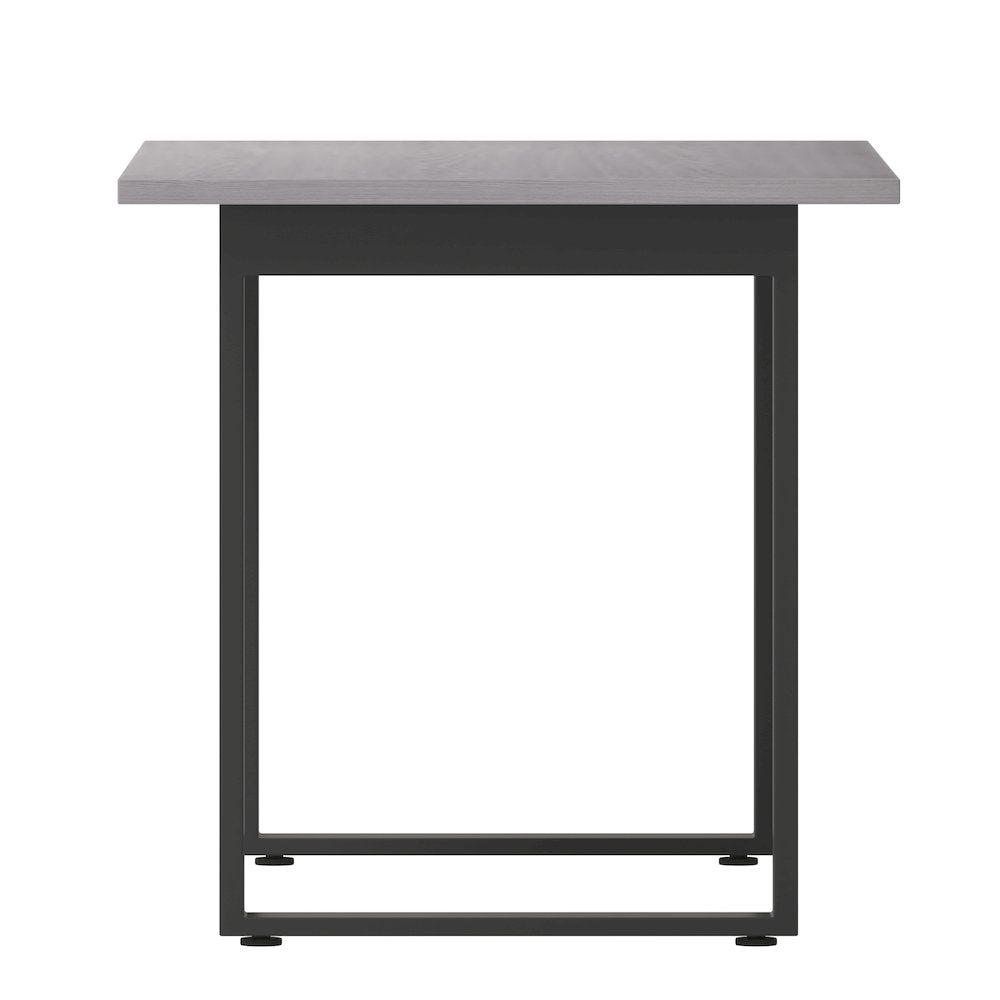 Contemporary 48x30 Commercial Grade Conference Table, Gray Oak