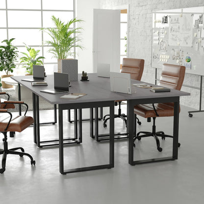 Contemporary 48x30 Commercial Grade Conference Table, Gray Oak