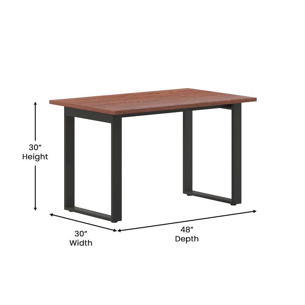 Contemporary 48x30 Commercial Grade Conference Table, Walnut