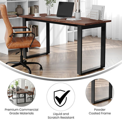 Contemporary 60x24 Commercial Grade Conference Table, Walnut
