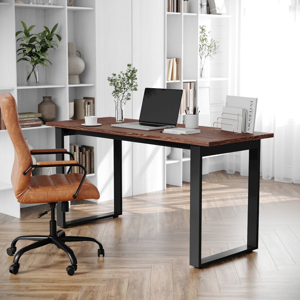 Contemporary 60x24 Commercial Grade Conference Table, Walnut