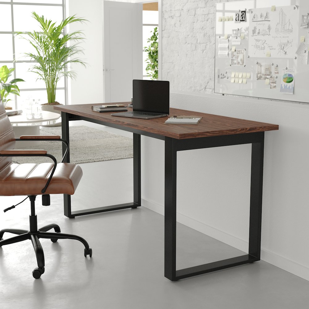 Contemporary 60x24 Commercial Grade Conference Table, Walnut