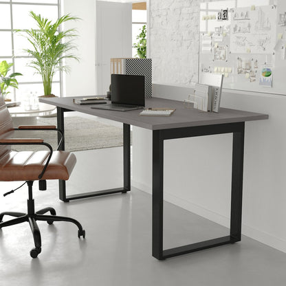 Contemporary 60x30 Commercial Grade Conference Table, Gray Oak