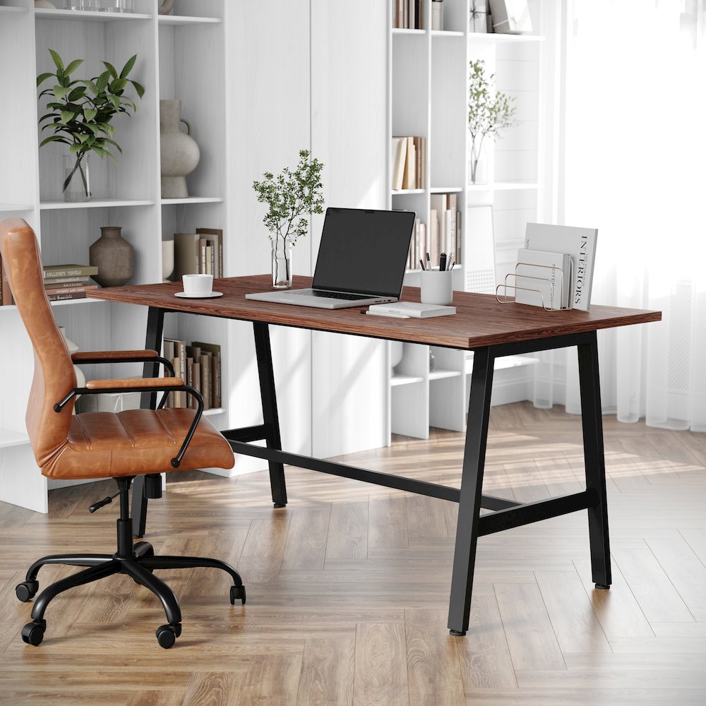Contemporary 60x30 Commercial Grade Conference Table, Walnut