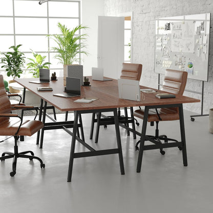 Contemporary 60x30 Commercial Grade Conference Table, Walnut
