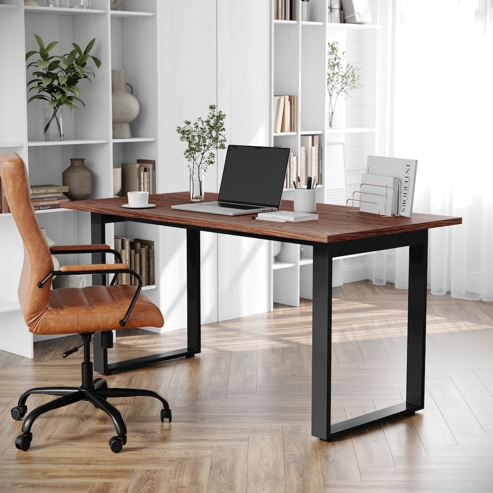 Contemporary 60x30 Commercial Grade Conference Table, Walnut