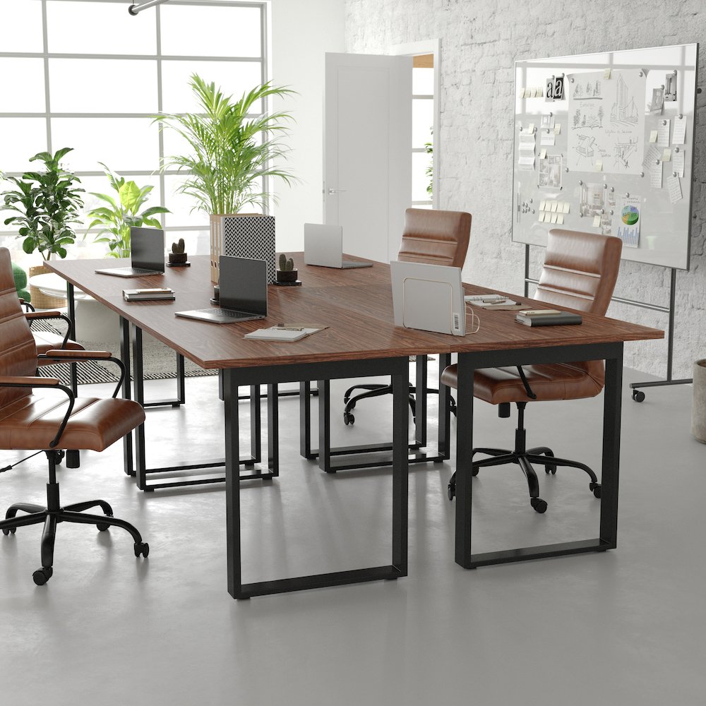 Contemporary 60x30 Commercial Grade Conference Table, Walnut