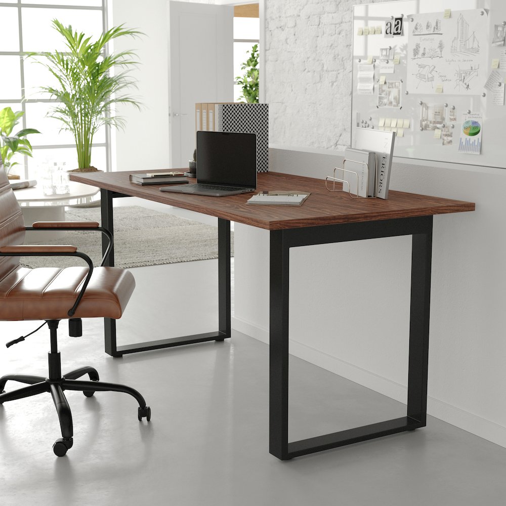Contemporary 60x30 Commercial Grade Conference Table, Walnut