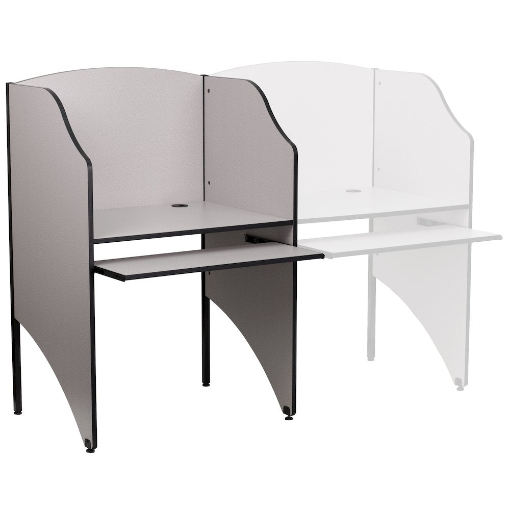 Study Carrel in Nebula Grey Finish