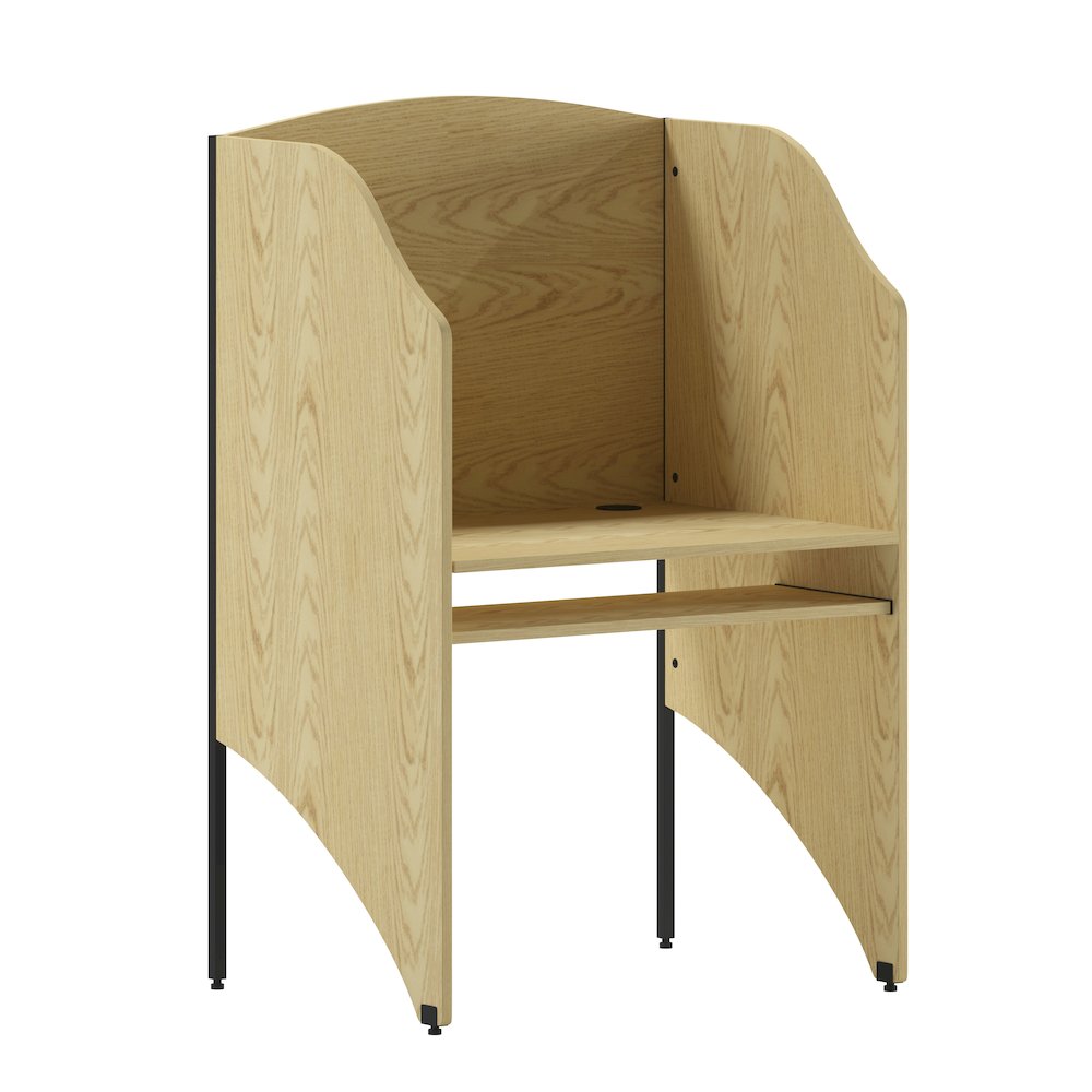 Starter Study Carrel in Oak Finish
