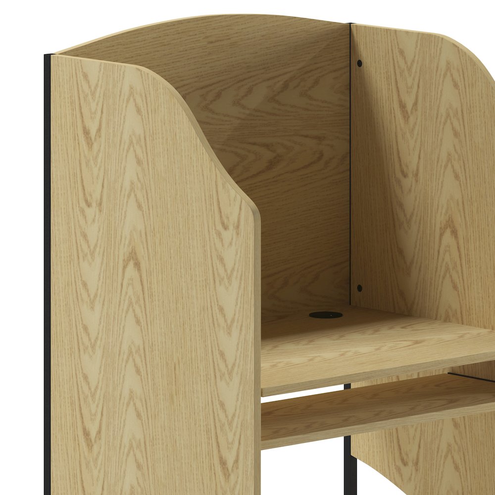 Study Carrel in Oak Finish