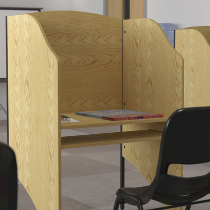 Study Carrel in Oak Finish