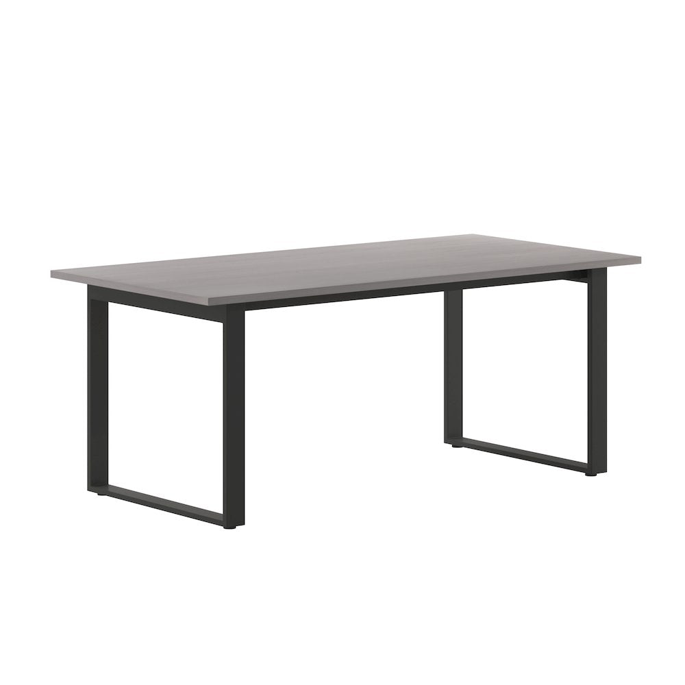 Contemporary 72x36 Commercial Grade Conference Table, Gray Oak