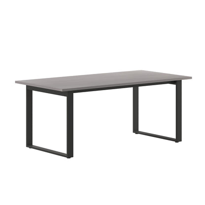 Contemporary 72x36 Commercial Grade Conference Table, Gray Oak