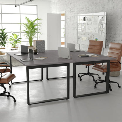 Contemporary 72x36 Commercial Grade Conference Table, Gray Oak