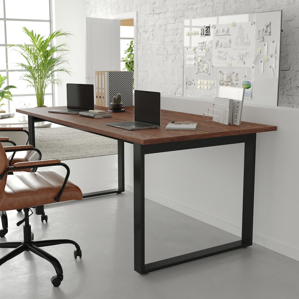 Contemporary 72x36 Commercial Grade Conference Table, Walnut