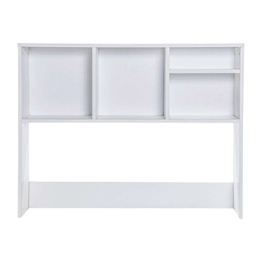 Lotus Desktop Bookshelf Storage Organizer with Multiple Cubbies in White