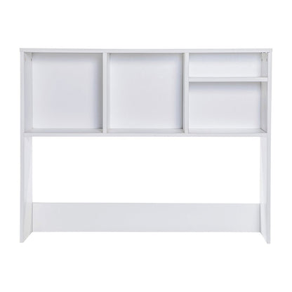 Lotus Desktop Bookshelf Storage Organizer with Multiple Cubbies in White