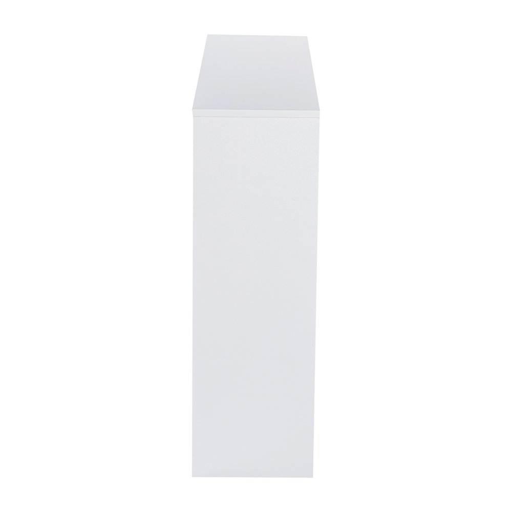 Lotus Desktop Bookshelf Storage Organizer with Multiple Cubbies in White