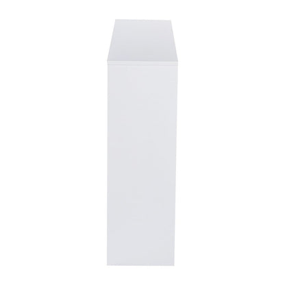 Lotus Desktop Bookshelf Storage Organizer with Multiple Cubbies in White