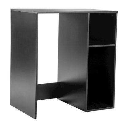 Lotus Mini Fridge Bookshelf Storage Station Organizer with Cubbies in Black