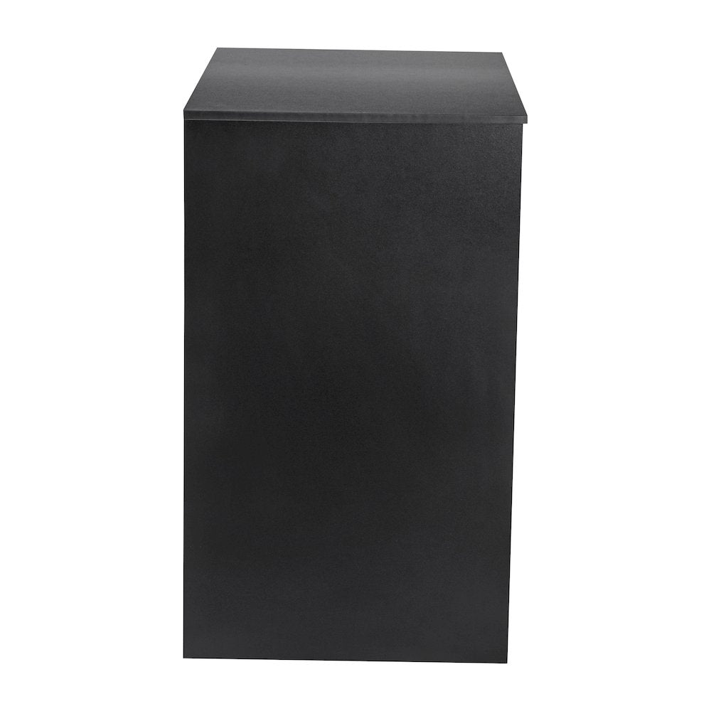 Lotus Mini Fridge Bookshelf Storage Station Organizer with Cubbies in Black