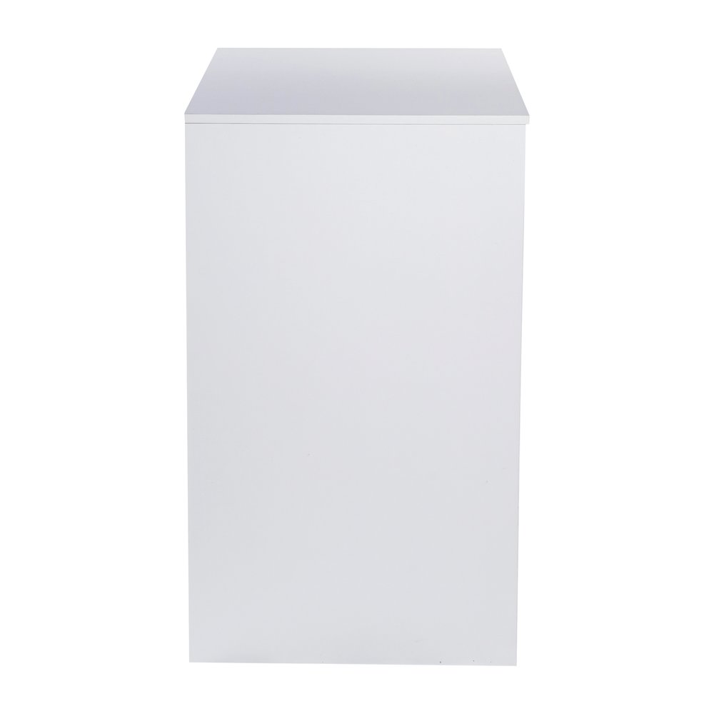 Lotus Mini Fridge Bookshelf Storage Station Organizer with Cubbies in White