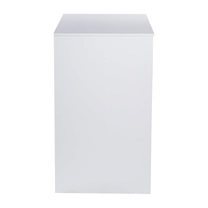 Lotus Mini Fridge Bookshelf Storage Station Organizer with Cubbies in White