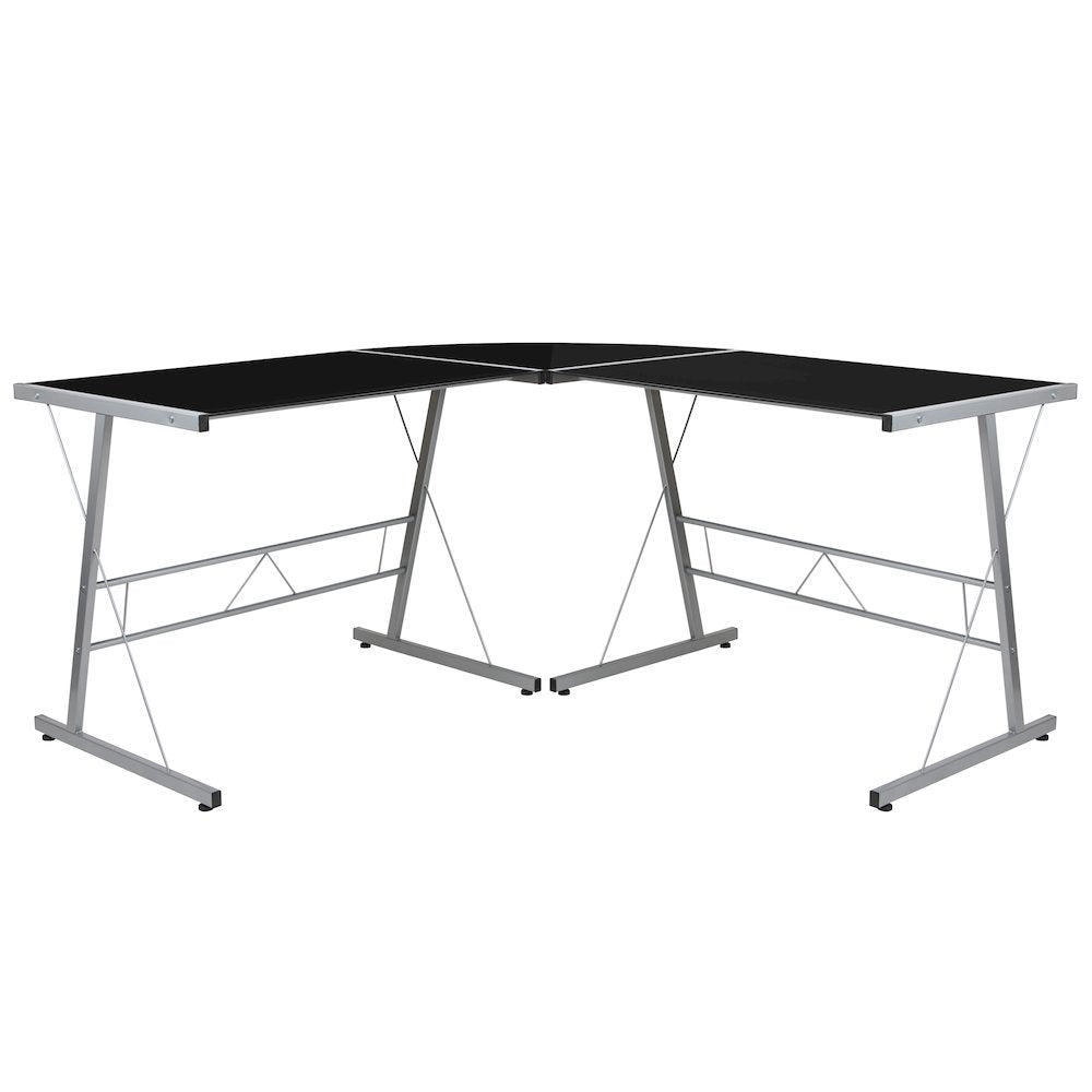 L-Shaped Desk 83.5" Computer Corner Desk, Black