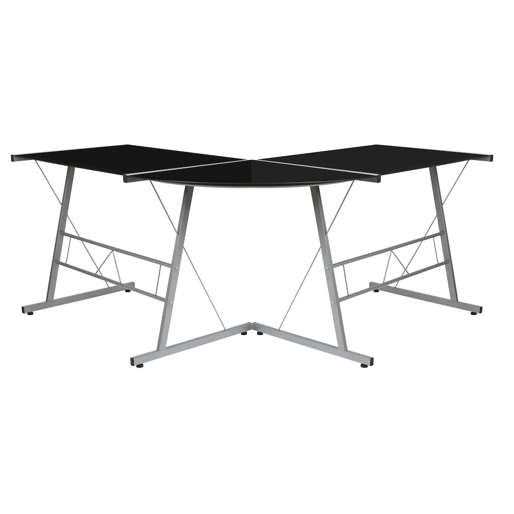 L-Shaped Desk 83.5" Computer Corner Desk, Black