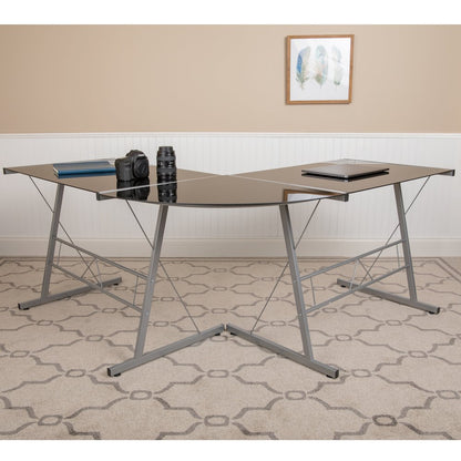 L-Shaped Desk 83.5" Computer Corner Desk, Black