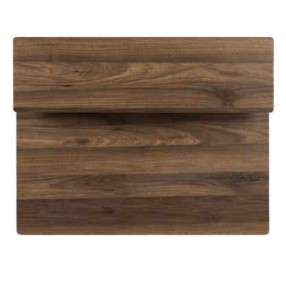 Rustic Walnut Computer Desk with Top and Lower Storage Shelves