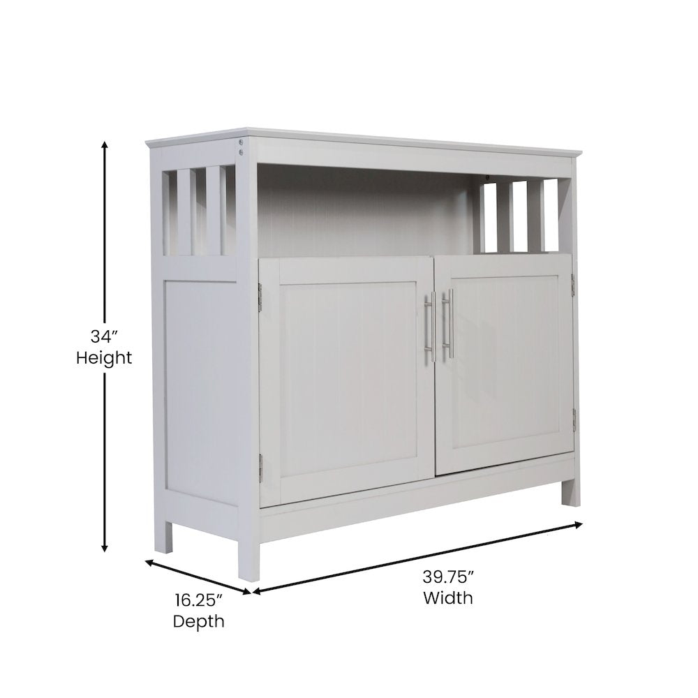 Classic Buffet and Sideboard Storage Cabinet, Gray