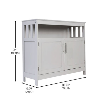 Classic Buffet and Sideboard Storage Cabinet, Gray