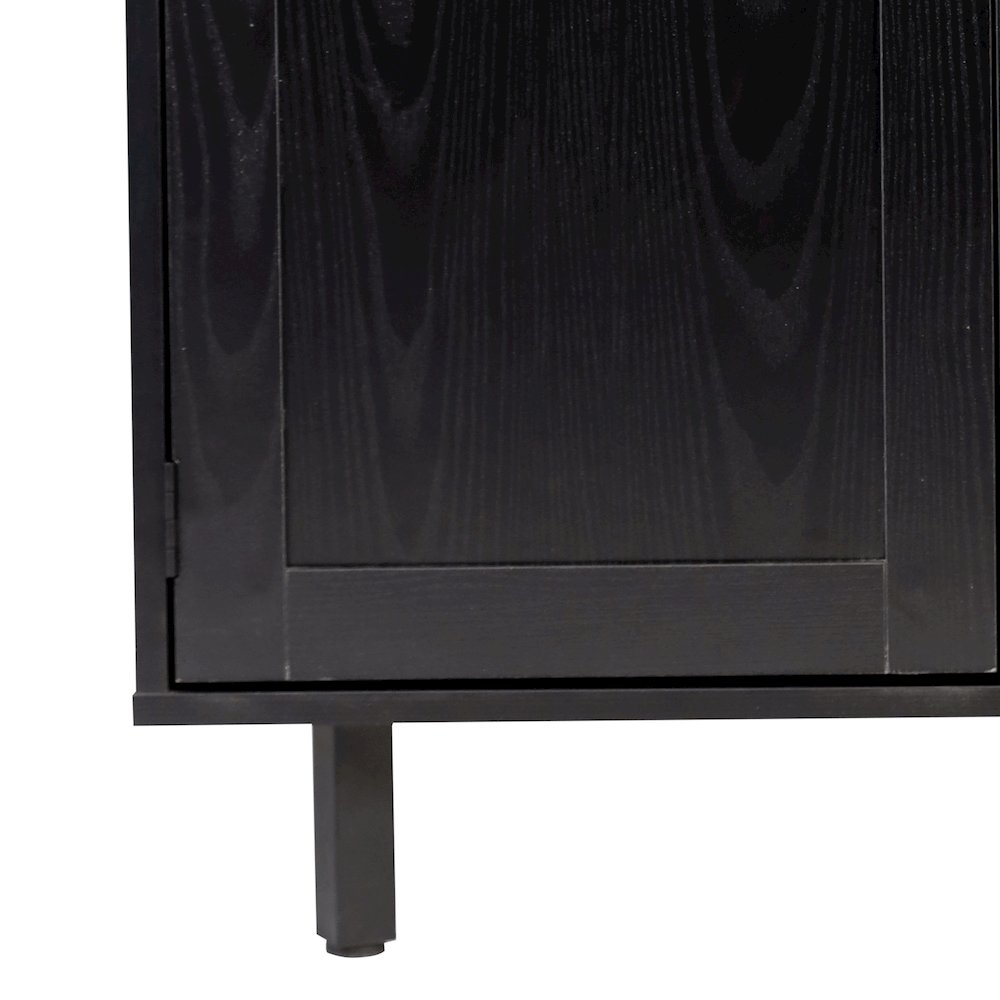 Traditional Bar and Sideboard Storage Cabinet, Black