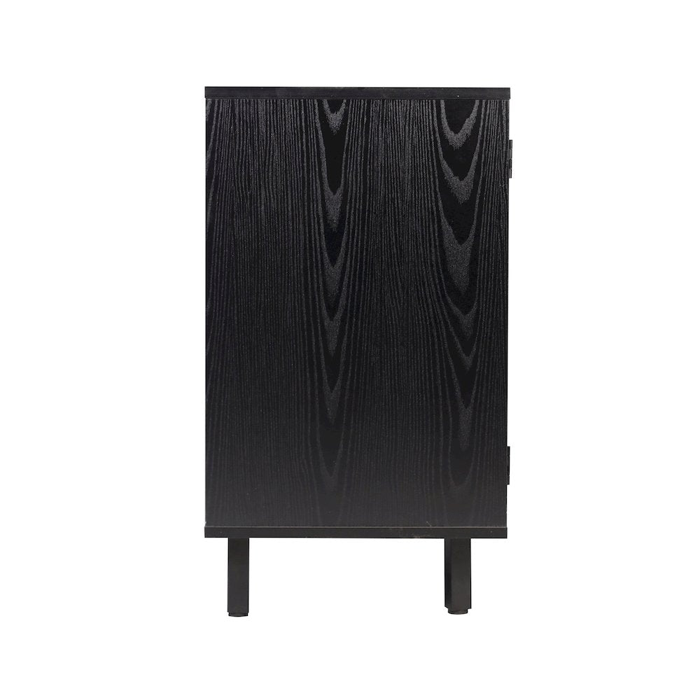 Traditional Bar and Sideboard Storage Cabinet, Black