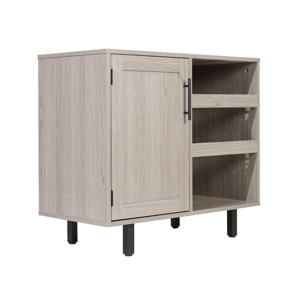 Traditional Bar and Sideboard Storage Cabinet, Gray