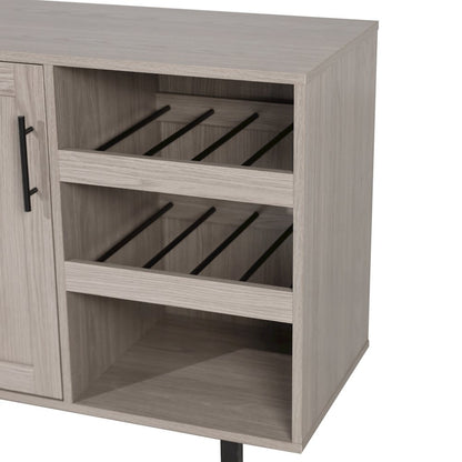 Traditional Bar and Sideboard Storage Cabinet, Gray