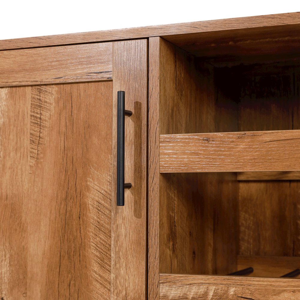 Traditional Bar and Sideboard Storage Cabinet, Light Brown