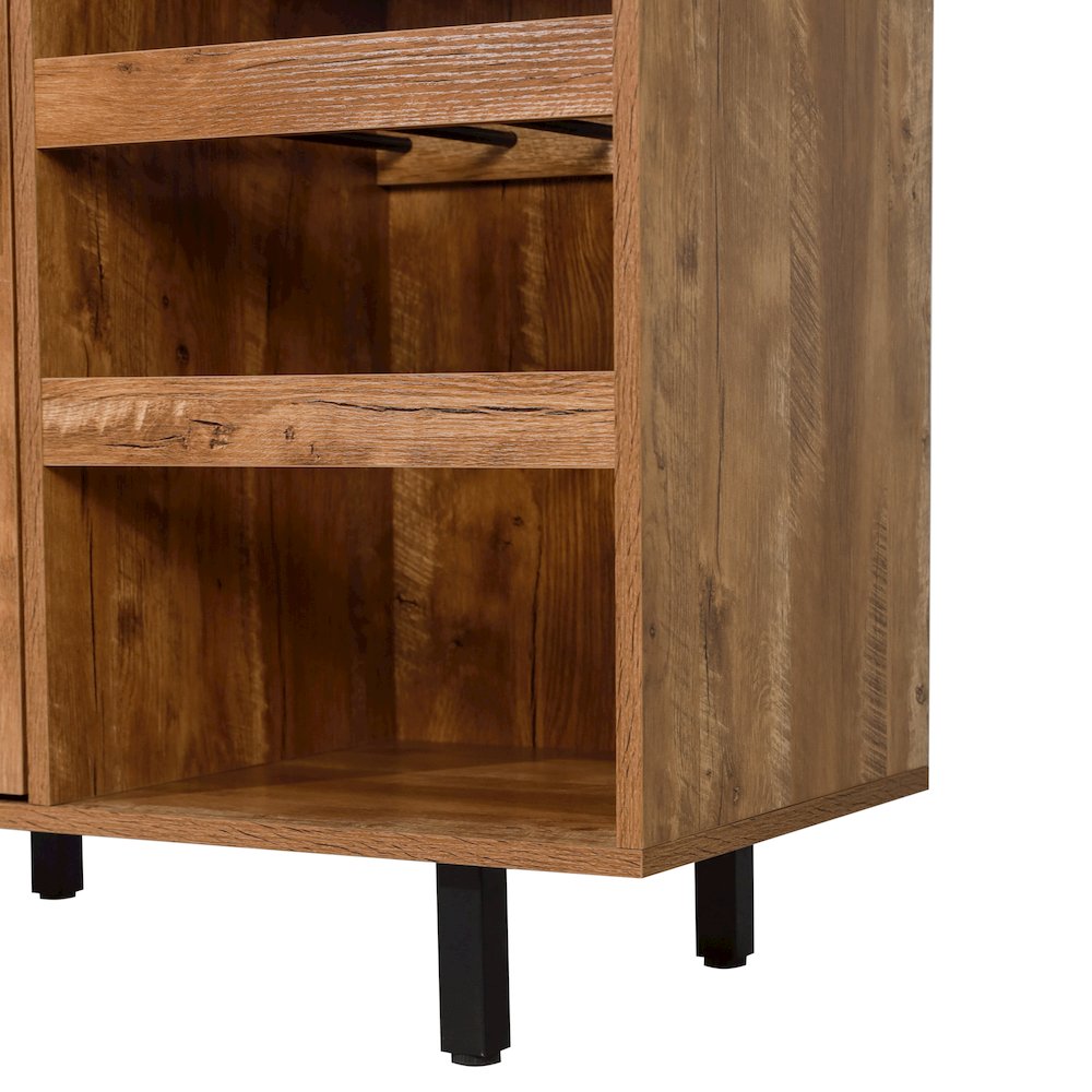 Traditional Bar and Sideboard Storage Cabinet, Light Brown