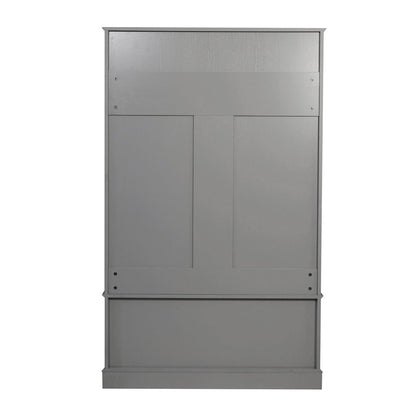 40" Wide Hallway Tree with Storage, Gray