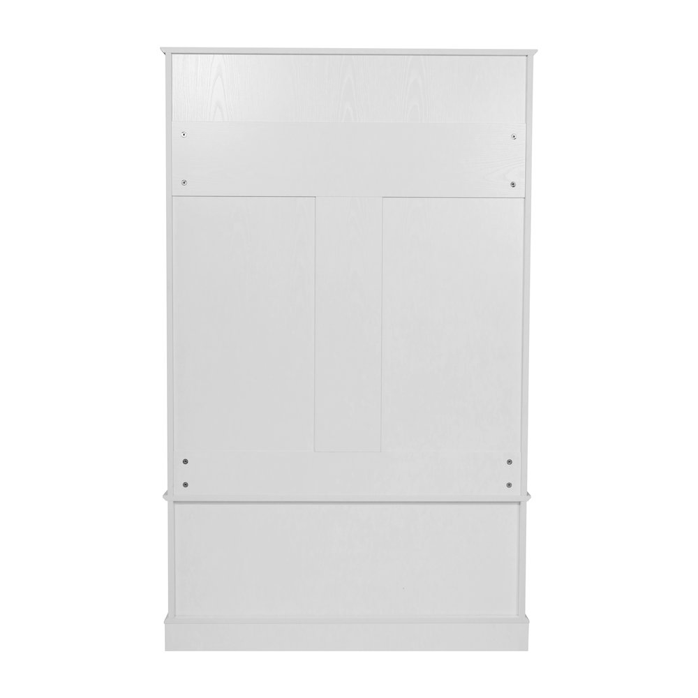 40" Wide Hallway Tree with Storage, White