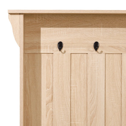31.5" Hallway Tree with Storage, Weathered Natural