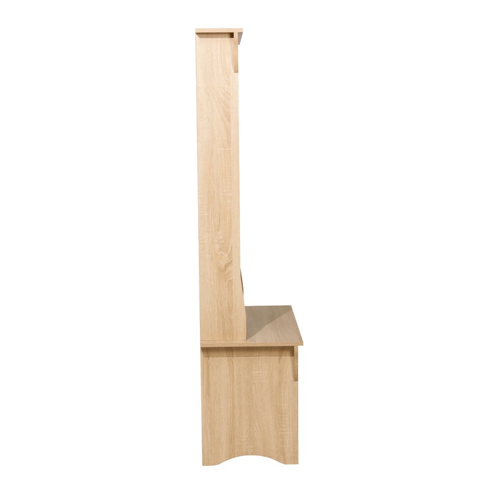 31.5" Hallway Tree with Storage, Weathered Natural