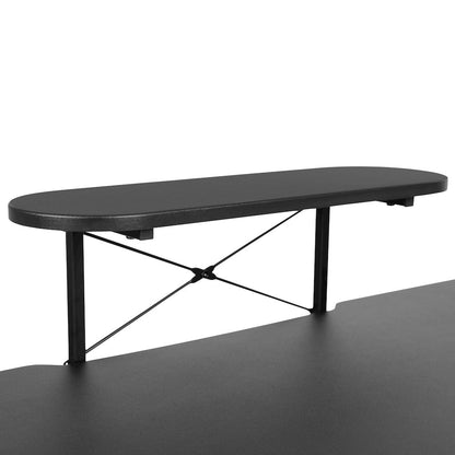 Black Gaming Desk with Cup Holder, Headphone Hook, and Monitor/Smartphone Stand