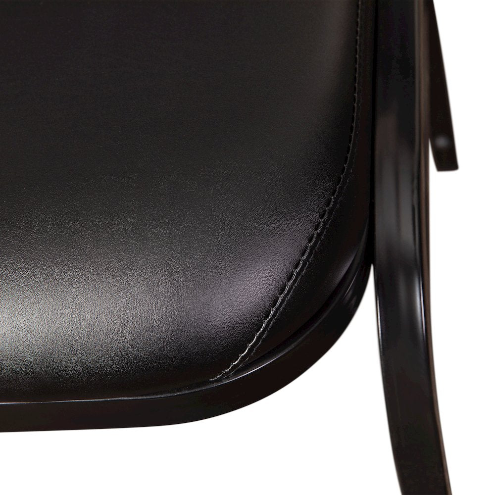 500 LB. Capacity Dome Back Stacking Banquet Chair in Black Viny