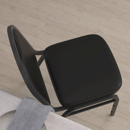 500 LB. Capacity Dome Back Stacking Banquet Chair in Black Viny