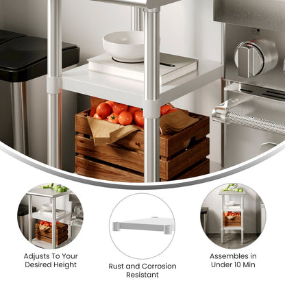 Under Shelf  - Adjustable Lower Shelf for 24" x 18" Stainless Steel Tables