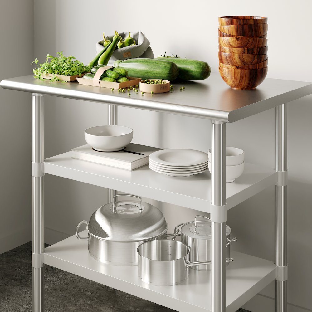 Under Shelf  - Adjustable Lower Shelf for 24" x 36" Stainless Steel Tables