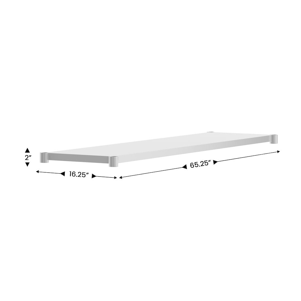 Under Shelf  - Adjustable Lower Shelf for 24" x 72" Stainless Steel Tables